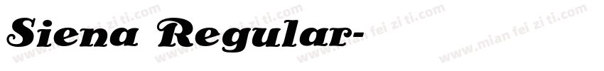 Siena Regular字体转换